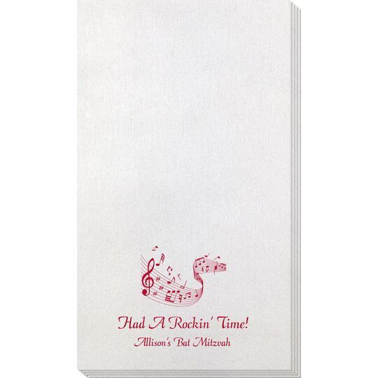 Musical Staff Bamboo Luxe Guest Towels
